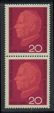 BUND 1966 Michel-Nummer 0505 postfrisch vert.PAAR