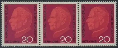 BUND 1966 Michel-Nummer 0505 postfrisch horiz.STRIP(3)