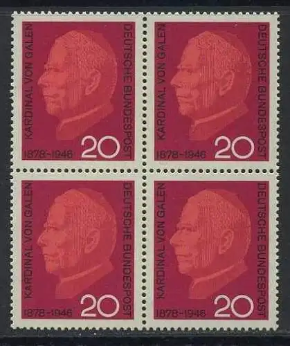 BUND 1966 Michel-Nummer 0505 postfrisch BLOCK