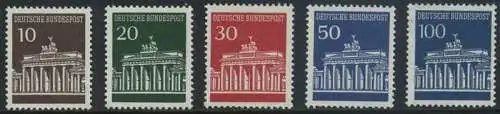 BUND 1966 Michel-Nummer 0506-0510 postfrisch SATZ(5) EINZELMARKEN