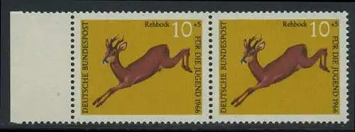 BUND 1966 Michel-Nummer 0511 postfrisch horiz.PAAR RAND links