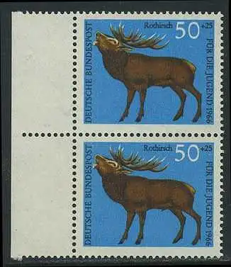 BUND 1966 Michel-Nummer 0514 postfrisch vert.PAAR RAND links