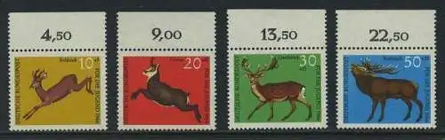 BUND 1966 Michel-Nummer 0511-0514 postfrisch SATZ(4) EINZELMARKEN RÄNDER oben (a)