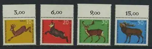 BUND 1966 Michel-Nummer 0511-0514 postfrisch SATZ(4) EINZELMARKEN RÄNDER oben (c)