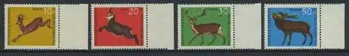 BUND 1966 Michel-Nummer 0511-0514 postfrisch SATZ(4) EINZELMARKEN RÄNDER rechts