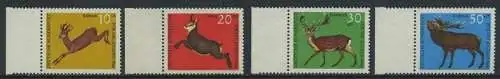 BUND 1966 Michel-Nummer 0511-0514 postfrisch SATZ(4) EINZELMARKEN RÄNDER links