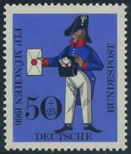 BUND 1966 Michel-Nummer 0517 postfrisch EINZELMARKE