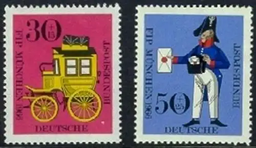BUND 1966 Michel-Nummer 0516-0517 postfrisch SATZ(2) EINZELMARKEN