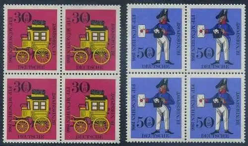 BUND 1966 Michel-Nummer 0516-0517 postfrisch SATZ(2) BLÖCKE
