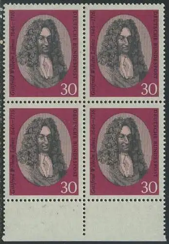 BUND 1966 Michel-Nummer 0518 postfrisch BLOCK RÄNDER unten