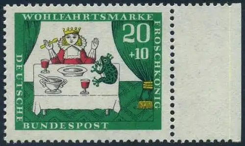 BUND 1966 Michel-Nummer 0524 postfrisch EINZELMARKE RAND rechts