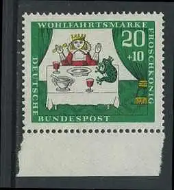 BUND 1966 Michel-Nummer 0524 postfrisch EINZELMARKE RAND unten