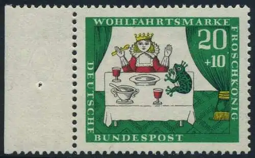BUND 1966 Michel-Nummer 0524 postfrisch EINZELMARKE RAND links
