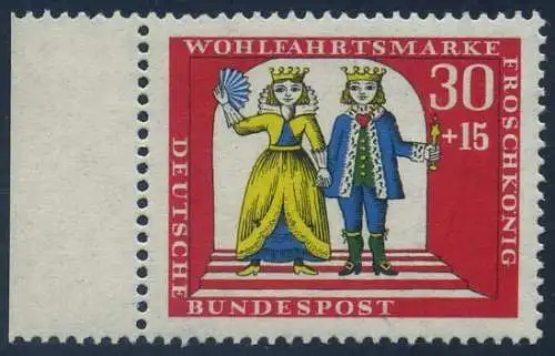 BUND 1966 Michel-Nummer 0525 postfrisch EINZELMARKE RAND links