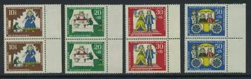 BUND 1966 Michel-Nummer 0523-0526 postfrisch SATZ(4) vert.PAARE RÄNDER rechts