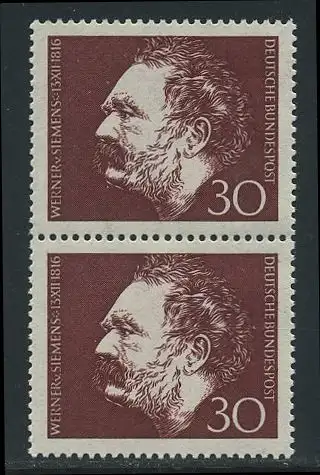 BUND 1966 Michel-Nummer 0528 postfrisch vert.PAAR