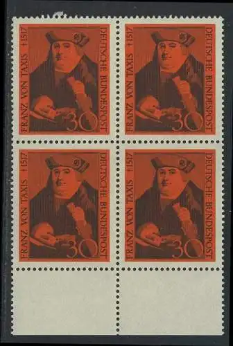 BUND 1967 Michel-Nummer 0535 postfrisch BLOCK RÄNDER unten