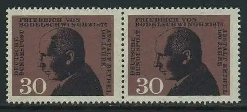 BUND 1967 Michel-Nummer 0537 postfrisch horiz.PAAR