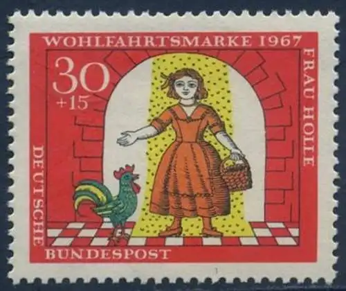 BUND 1967 Michel-Nummer 0540 postfrisch EINZELMARKE