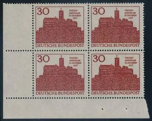 BUND 1967 Michel-Nummer 0544 postfrisch BLOCK ECKRAND unten links