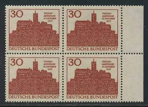 BUND 1967 Michel-Nummer 0544 postfrisch BLOCK RÄNDER rechts