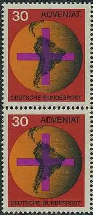 BUND 1967 Michel-Nummer 0545 postfrisch vert.PAAR