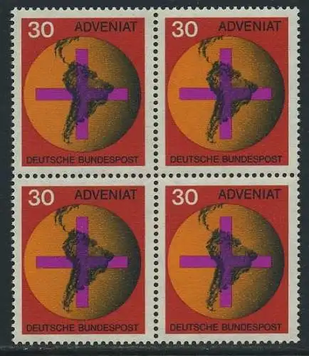 BUND 1967 Michel-Nummer 0545 postfrisch BLOCK