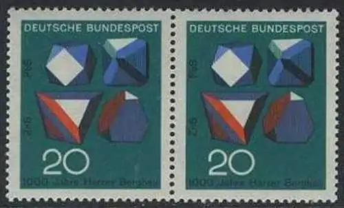 BUND 1968 Michel-Nummer 0547 postfrisch horiz.PAAR