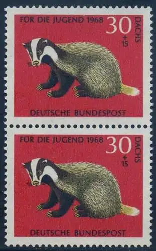 BUND 1968 Michel-Nummer 0551 postfrisch vert.PAAR