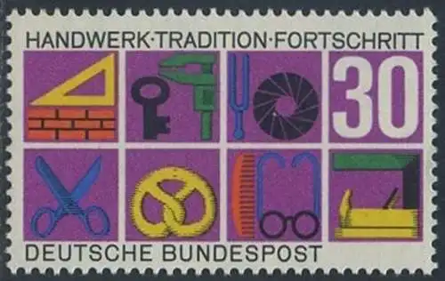 BUND 1968 Michel-Nummer 0553 postfrisch EINZELMARKE