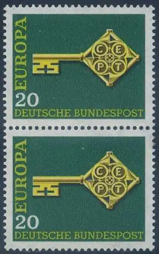 BUND 1968 Michel-Nummer 0559 postfrisch vert.PAAR