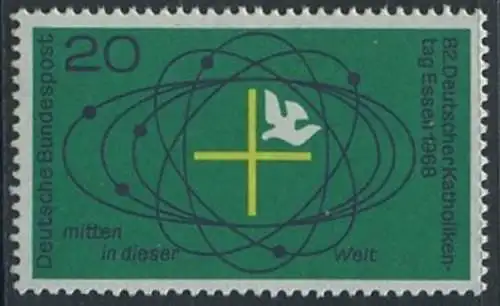 BUND 1968 Michel-Nummer 0568 postfrisch EINZELMARKE