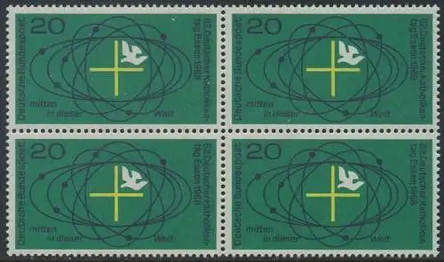 BUND 1968 Michel-Nummer 0568 postfrisch BLOCK