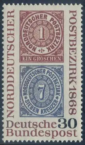 BUND 1968 Michel-Nummer 0569 postfrisch EINZELMARKE