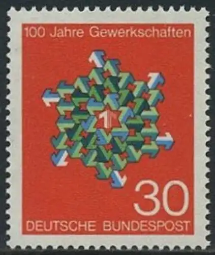 BUND 1968 Michel-Nummer 0570 postfrisch EINZELMARKE