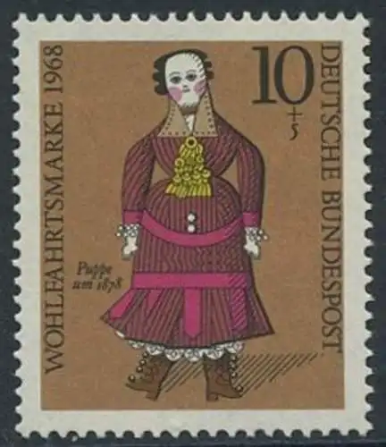 BUND 1968 Michel-Nummer 0571 postfrisch EINZELMARKE