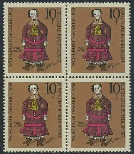 BUND 1968 Michel-Nummer 0571 postfrisch BLOCK