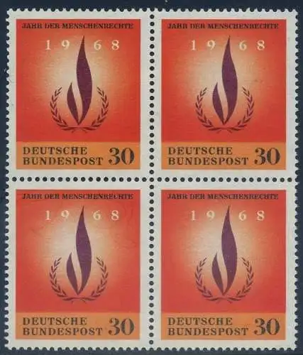 BUND 1968 Michel-Nummer 0575 postfrisch BLOCK
