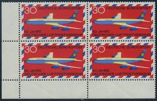 BUND 1969 Michel-Nummer 0577 postfrisch BLOCK ECKRAND unten links