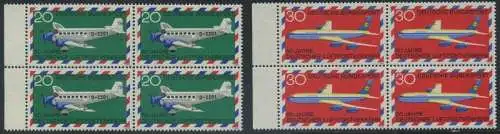 BUND 1969 Michel-Nummer 0576-0577 postfrisch SATZ(2) BLÖCKE RÄNDER links