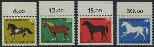 BUND 1969 Michel-Nummer 0578-0581 postfrisch SATZ(4) EINZELMARKEN RÄNDER oben (b)