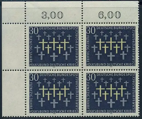 BUND 1969 Michel-Nummer 0586 postfrisch BLOCK ECKRAND oben links