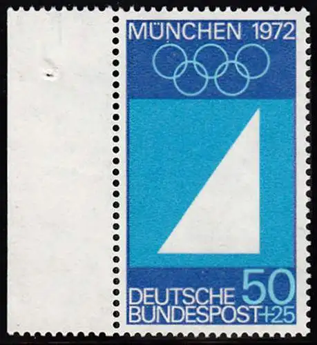 BUND 1969 Michel-Nummer 0590 postfrisch EINZELMARKE RAND links