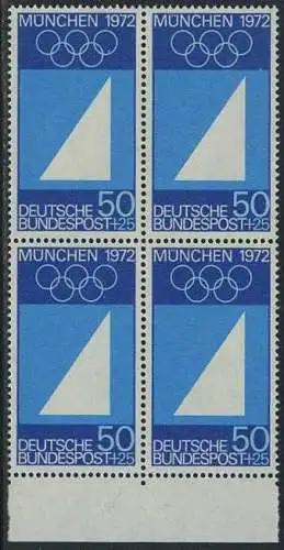 BUND 1969 Michel-Nummer 0590 postfrisch BLOCK RÄNDER unten