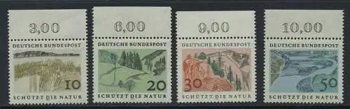 BUND 1969 Michel-Nummer 0591-0594 postfrisch SATZ(4) EINZELMARKEN RÄNDER oben (b)