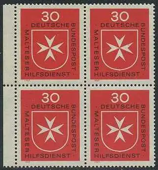 BUND 1969 Michel-Nummer 0600 postfrisch BLOCK RÄNDER links