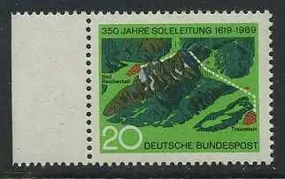 BUND 1969 Michel-Nummer 0602 postfrisch EINZELMARKE RAND links