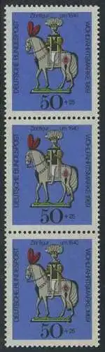 BUND 1969 Michel-Nummer 0607 postfrisch vert.STRIP(3)