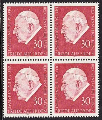 BUND 1969 Michel-Nummer 0609 postfrisch BLOCK