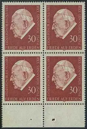 BUND 1969 Michel-Nummer 0609 postfrisch BLOCK RÄNDER unten